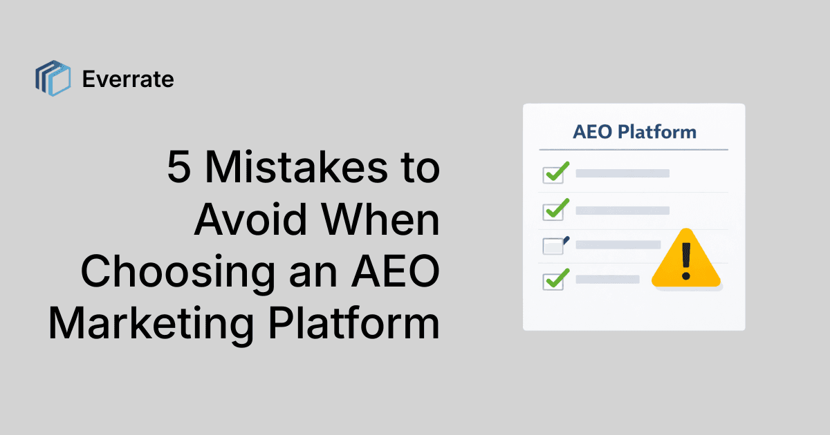 Marketing leader evaluating AEO platform options and pitfalls